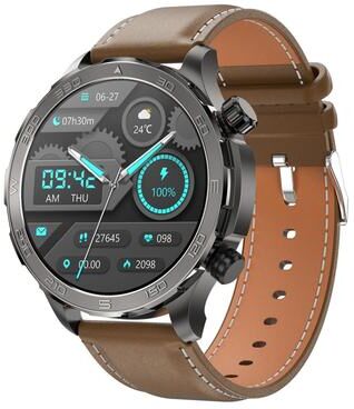 CaseAndConnect DK67 Bluetooth Smart Watch With Call 1.53 Inch Fitness Smart Watch Health Monitor IP67 brown