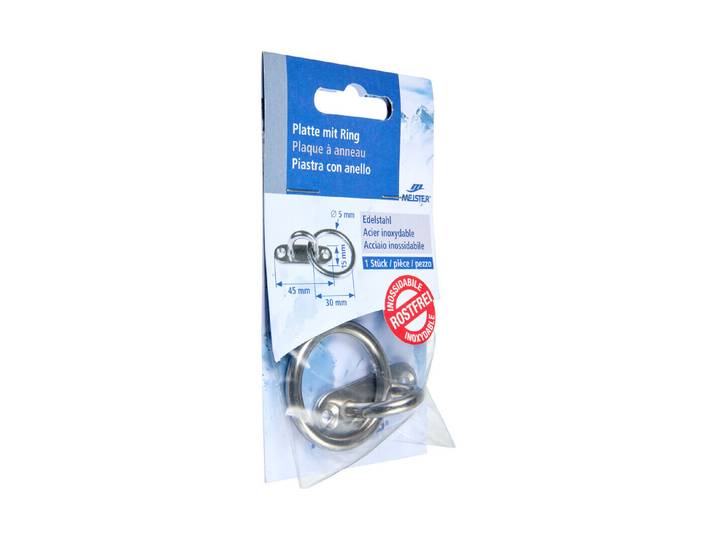 Meister + Co Platte mit Ring 1.5 × 4.5 × 0.5 cm