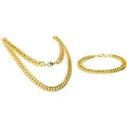 SET Edelstahl Panzerkette + Panzerarmband