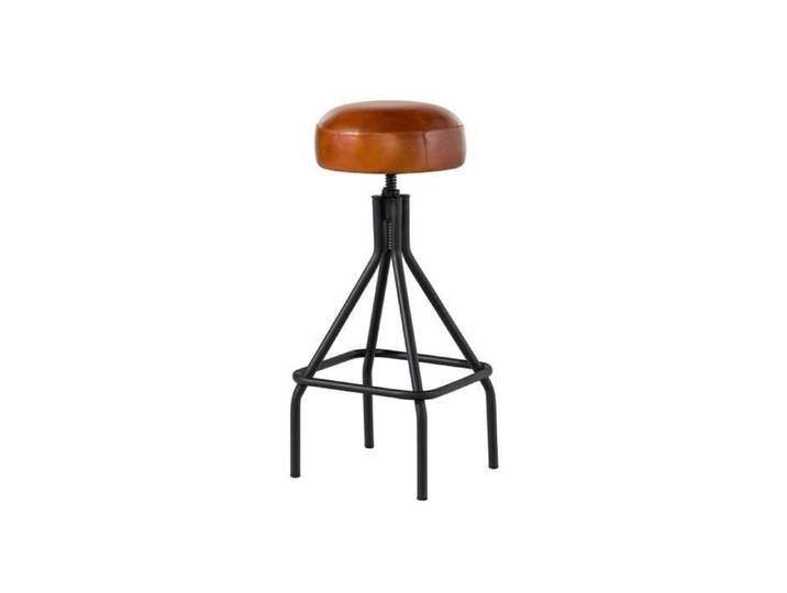 Chaise de bar 36x36 Cuir Cognac IRON LABEL N° 20