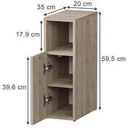 Vicco, Nachttisch, Enton (20 x 35 x 59.50 cm)