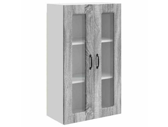 HKTMGDNG Küchen Wandschrank Graues Sonoma Holzwerkstoff 60x31x100 cm Praktischer Hängeschrank für Küche und Esszimmer mit 2 Türen und 3 Fächern für geordnete Aufbewahrung von Geschirr.
