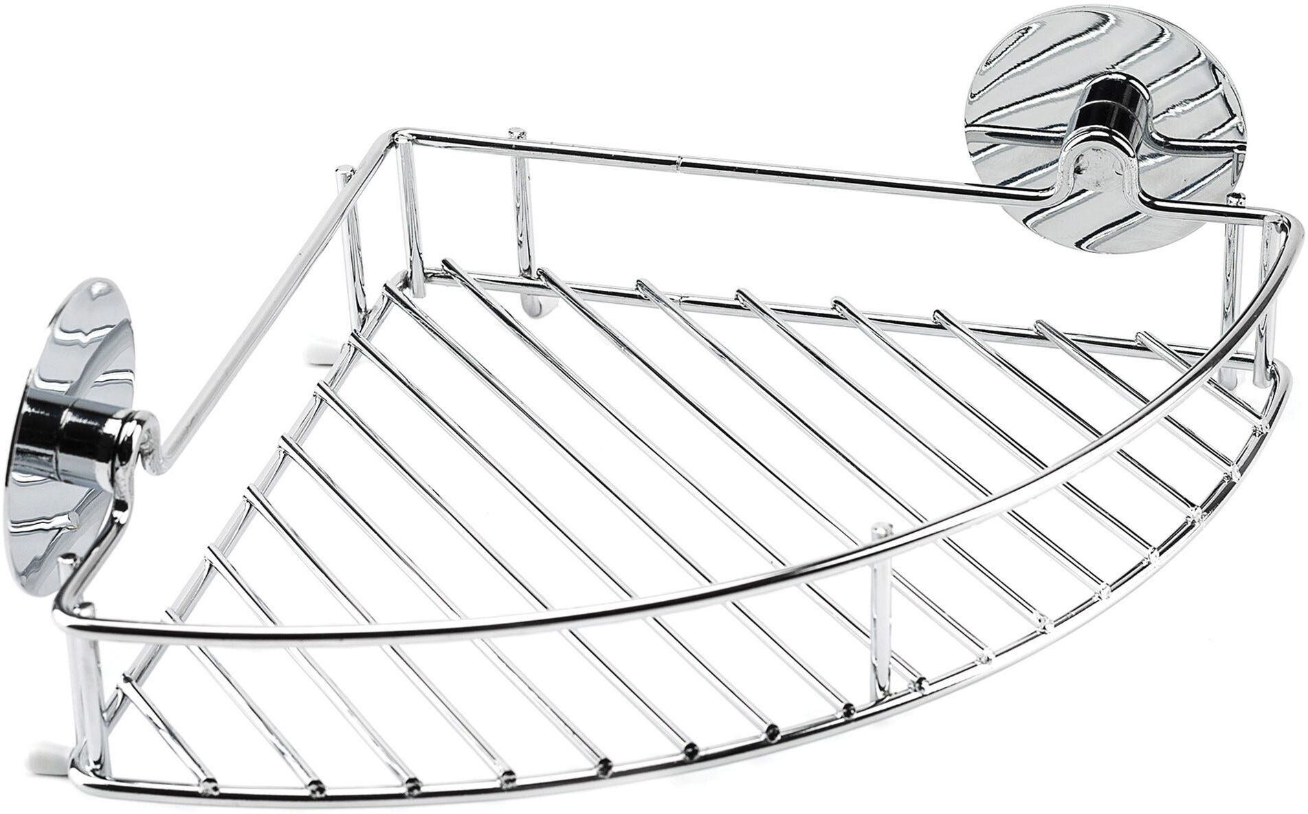 Tecnomat ANGOLIERA SERIE GIADA IN ACCIAIO CROMATO FISSAGGIO ADESIVO 22x90 cm (LxH)