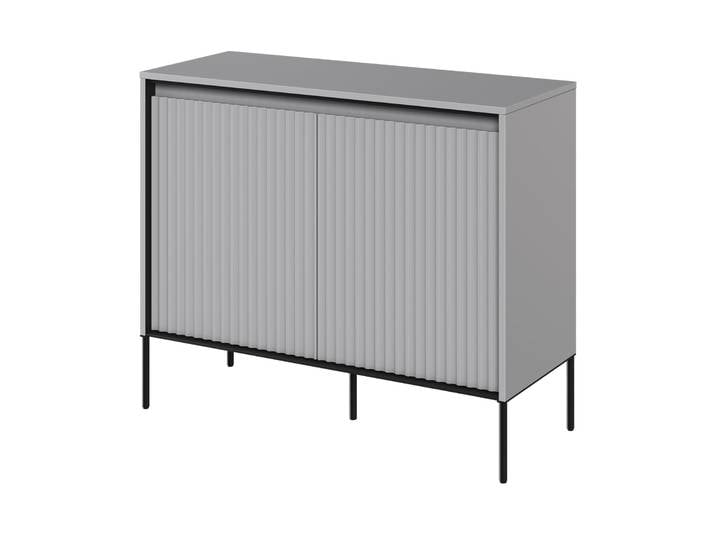 Zweiturige Kommode Trend 98 cm mit LED Grau