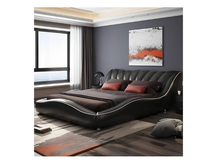 JVmoebel Bett Luxus Bett aus Kunstleder im modernen Design für stilvolles Ambiente (Bett), Made in Europa