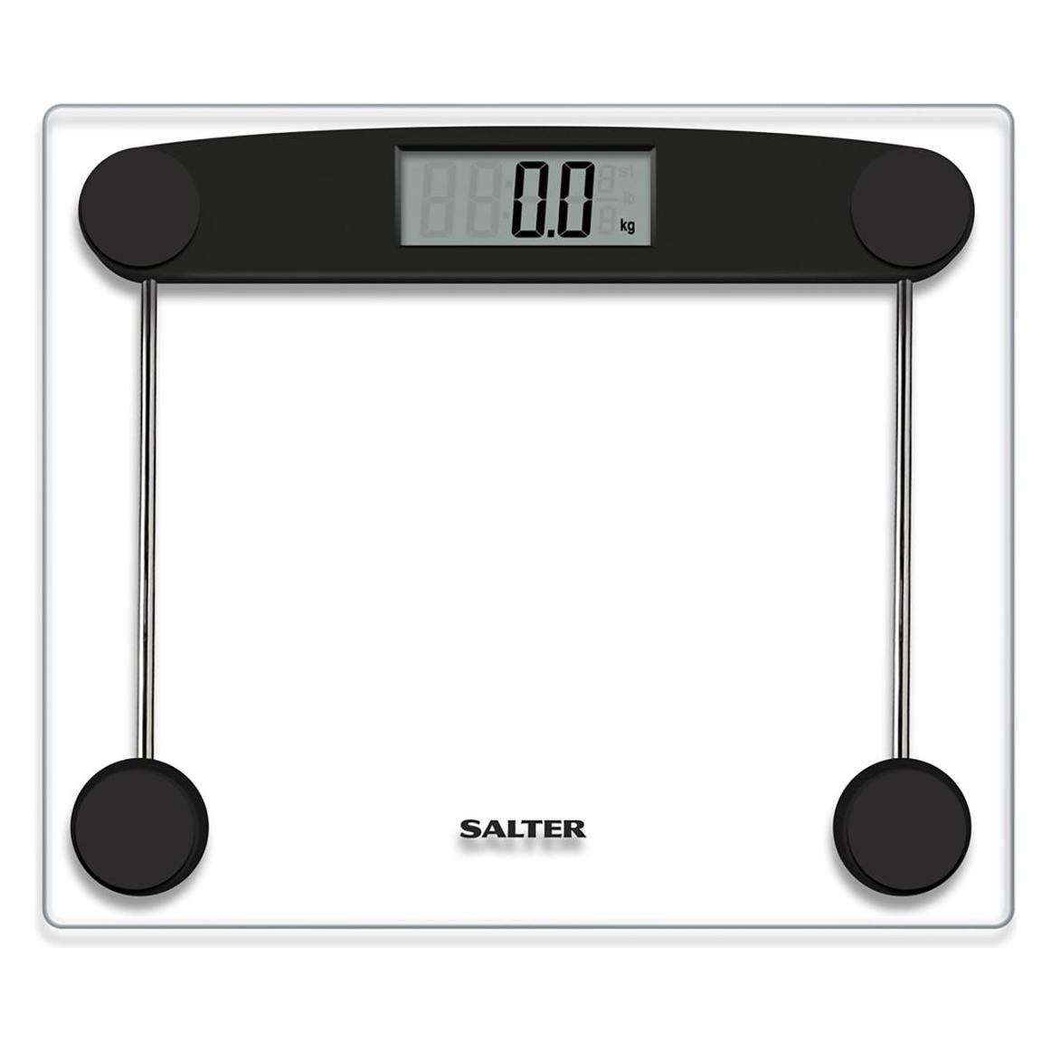Salter 9208 BK3R Compact Glass Electronic Bathroom Scale (180 kg) (9208 BK3R)