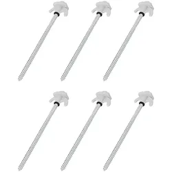 ProPlus 364679S Zelthering 20cm Metall schraubbar mit Kunststoffhaken 6 Stück
