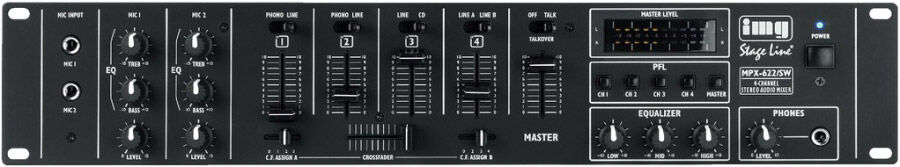 IMG Stageline Mpx-622/sw Stereo-Mischpult
