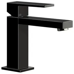 Gessi Rettangolo Waschtisch-Einhebelmischer, ohne Ablaufgarnitur, Ausladung 129 mm, 20002706, Farbe: Metall Schwarz PVD
