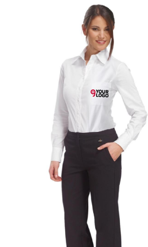 Gherset Pantaloni Susanne donna, poliestere, antimacchia nero Personalizzate o neutre SIGGI HORECA