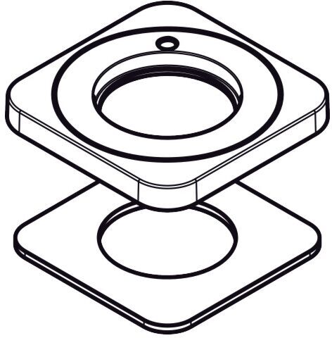 Hansgrohe Rosette Axor Citterio E Waschtisch- 92190000 mischer chrom