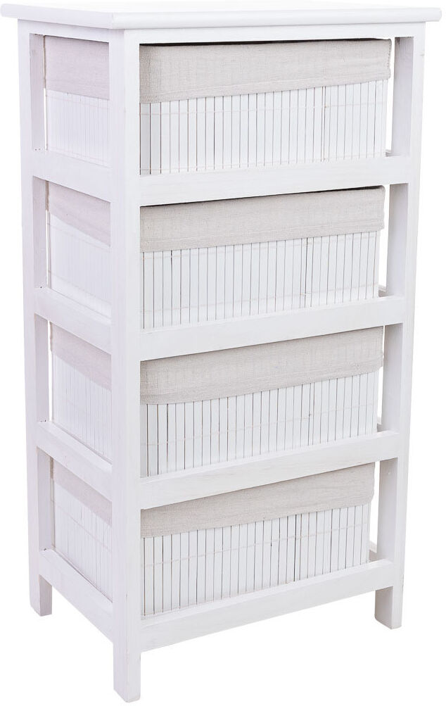 Beachcrest Home Susana 40 cm W Chest of 4 Drawers White 73cm H X 40cm W X 29cm D