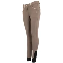 BR Damen Reithose Puk hellbraun Silikon Vollbesatz, Größe: 42