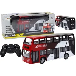 Lean Toys Doppeldecker-R/C-Bus mit Lichtern