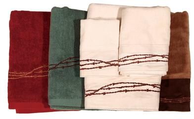 Paseo Road by HiEnd Accents Embroidered Barbwire Towel Set, 3PC