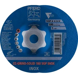 PFERD TOOLS CC-GRIND-SOLID Schleifscheibe Speziallinie SGP INOX für Edelstahl - 64189180