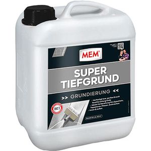 MEM Tiefengrund Super Tiefgrund, Acrylhaftgrund, 5 Liter, für innen und außen, Reichweite ca. 25 m², lösemittelfrei