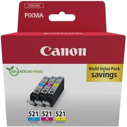 Canon CLI-521 C/M/Y Original Druckerpatrone Multipack 2934B015