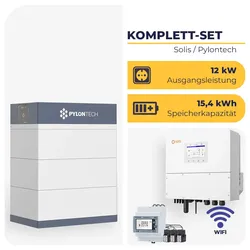 Solis S6-EH3P12K-H Hybrid-Wechselrichter 12 kW mit 15,4 kWh Pylontech Force H3
