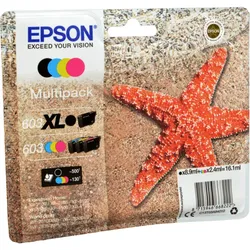 4 Epson Tinten C13T03A940 Multipack KCMY 603XL 603