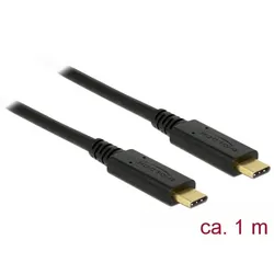 Delock Kabel USB 3.1 Gen 2 USB Type-C™ St. > USB Type-C™ St. E-Marker 1m schwarz