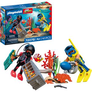 playmobil Spielset CITY ACTION 72078, ab 4 Jahre, Polizeitaucher mit Schatz, 41 Teile