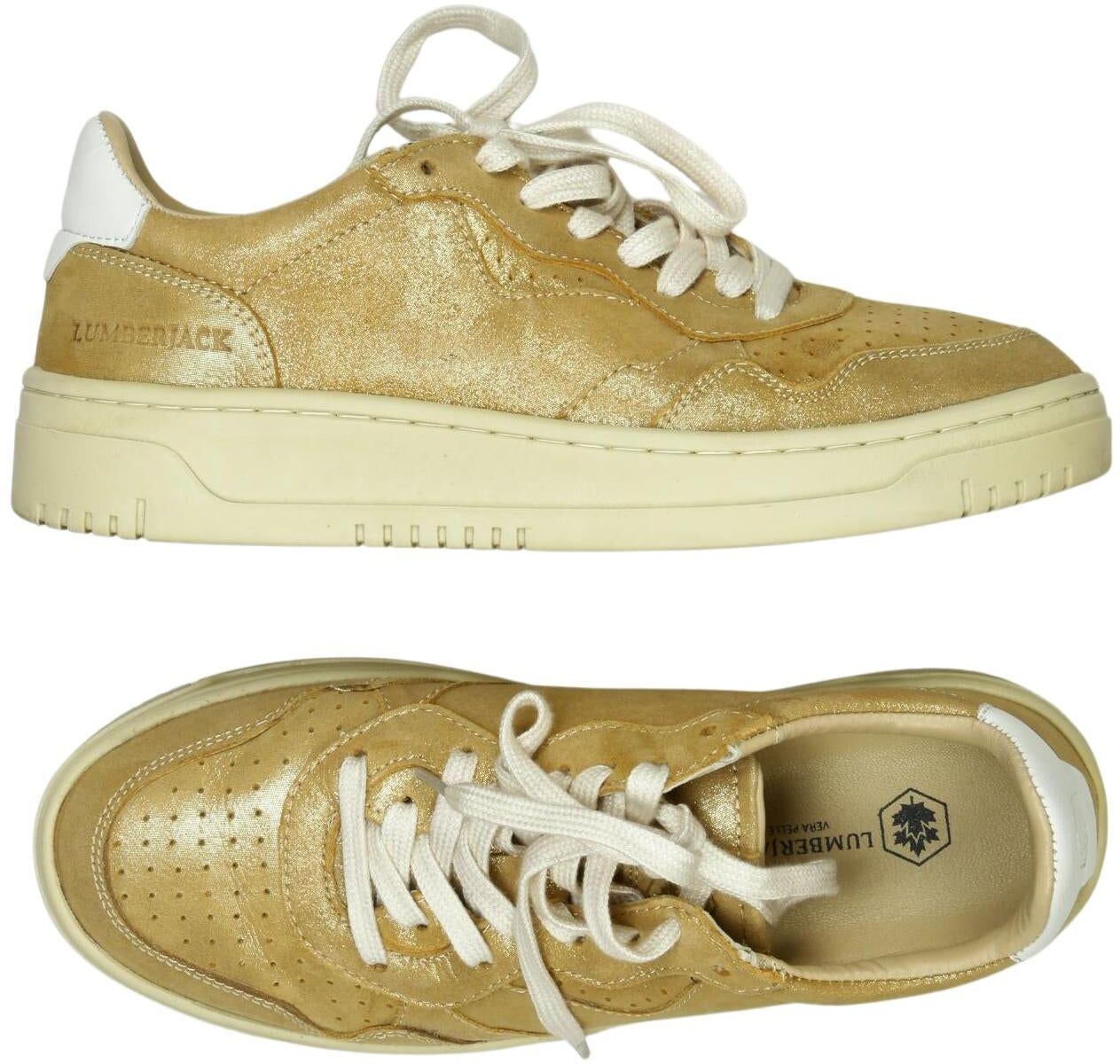 Lumberjack Damen Sneaker, Gold, Gr. EU 36, Leder - Second Hand