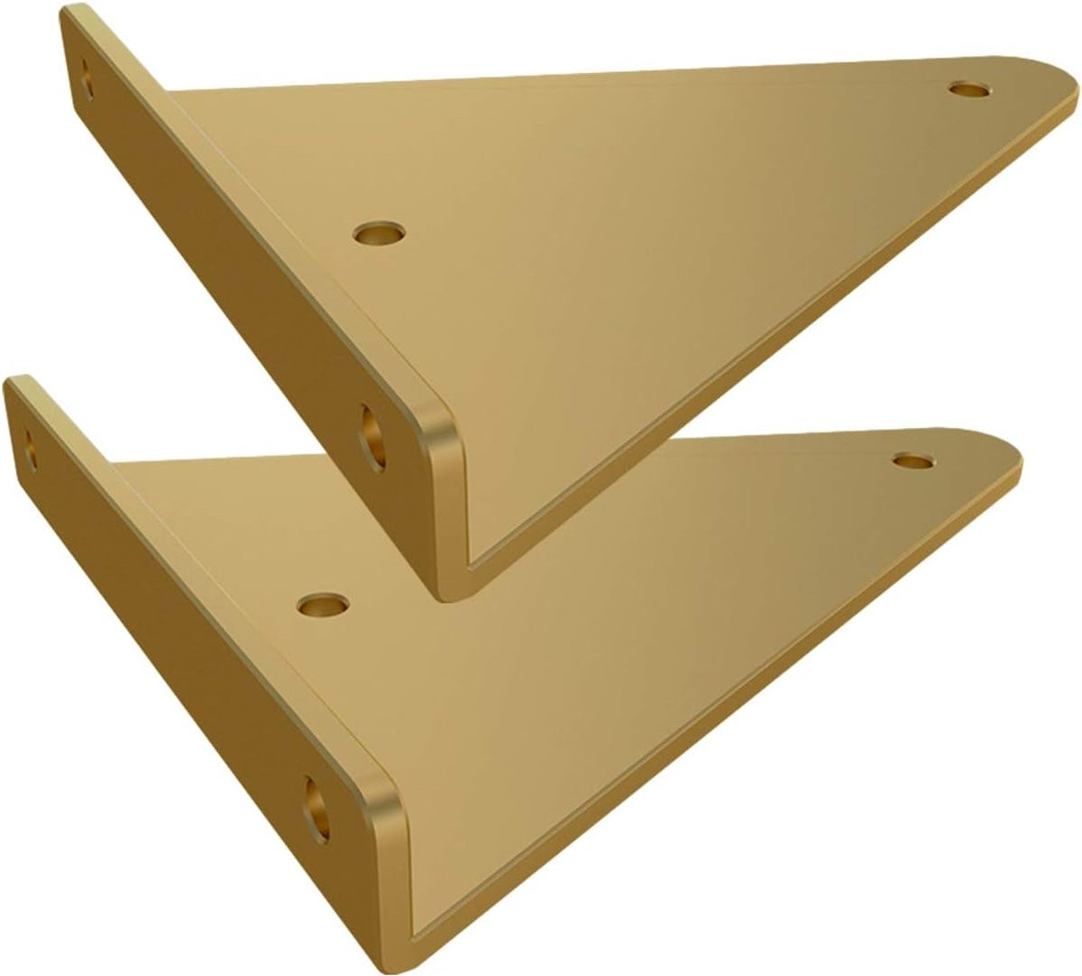 Gouden Driehoekige Plankdragers van Sterk IJzer - 80mm Muurhouders voor DIY Meubels
