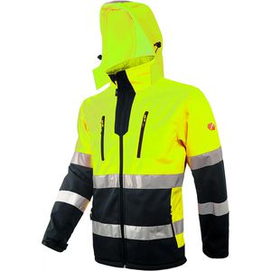 ACE-Instruments Arbeitsjacke Neon Softshell, Warnschutzjacke, signalgelb, Gr. XL
