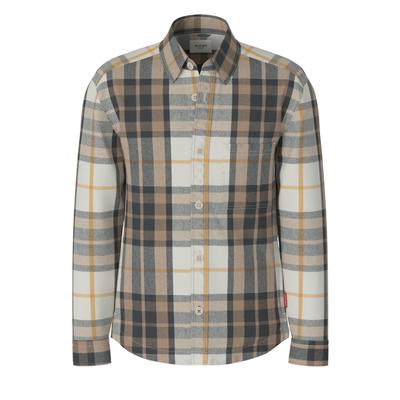 Langarmhemd JOOP JEANS "Hadi", Herren, Gr. M, N-Gr, braun (natural), Web, Obermaterial: 100% Baumwolle, kariert, regular fit taillenbedeckt, Rundhals, eingesetzt Manschette, Hemden, Regular fit mit Karomuster