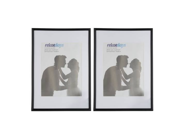 Relaxdays Cadre photo A4 lot de 4 noir