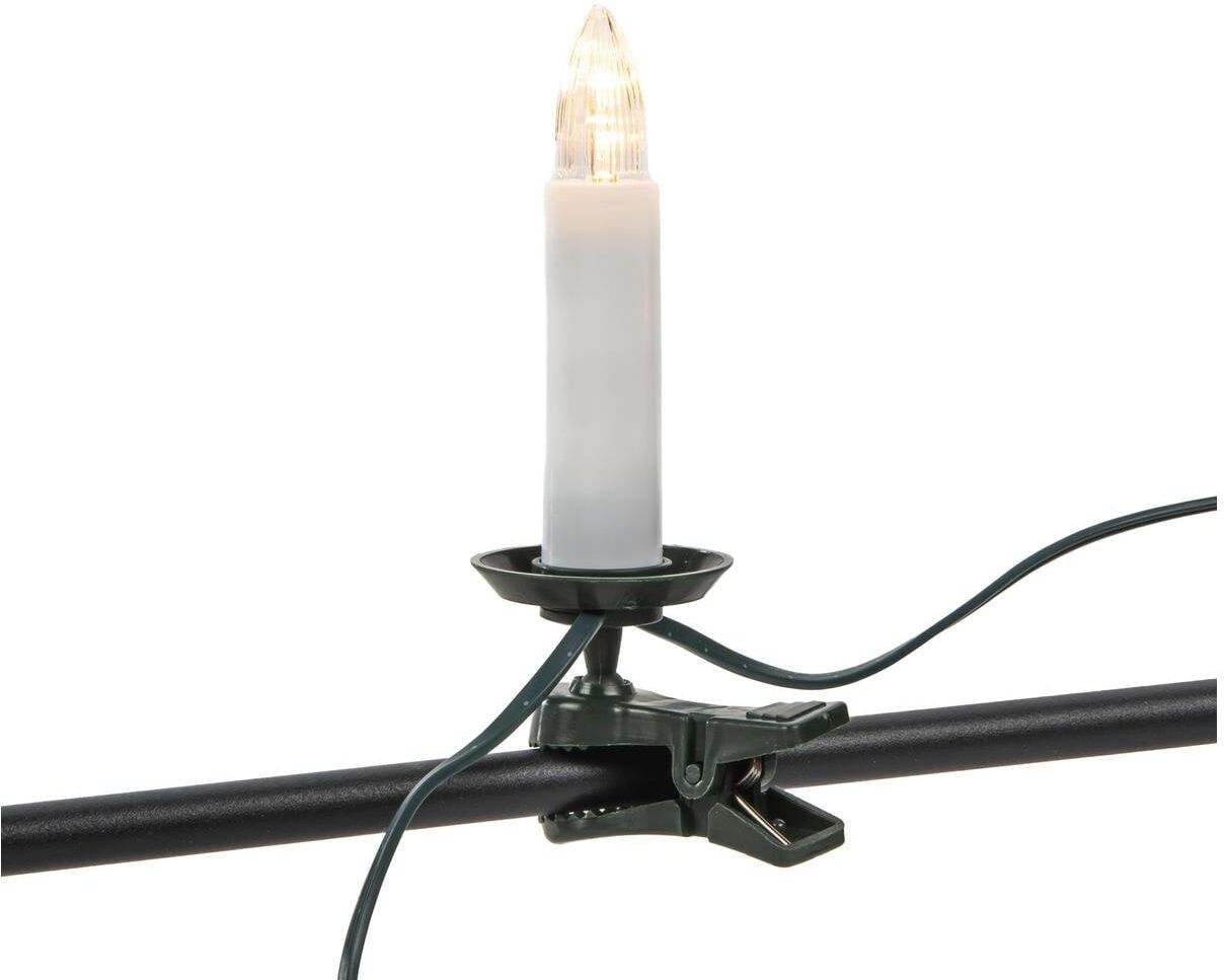 KONSTSMIDE LED-Lichterkette "mit Topbirnen 4,5 V 3,6 W", weiss (weiß), Gesamtlänge 15,5m, Lichterketten, LED-Lichterkette weiß Gesamtlänge 15,5m