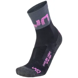 UYN Cycling Light Fahrradsocken mit Cool-Air-Flow Technologie aus Natex Damen black/grey/rose violet 35-36