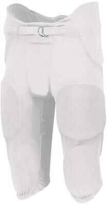Russell Athletic F25PFM Integrated 7-Piece Pad Football Pant in White size XS   Polyester