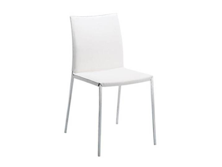 ZANOTTA chaise LIA 2086 (Cuir Cat. 95 - Structure en aluminium poli)