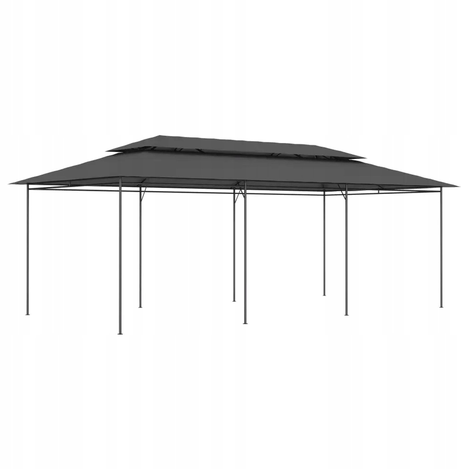 Antraciet Tuinpaviljoen Merkloos B/D/H: 600 x 298 x 270 cm