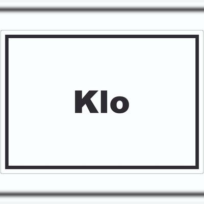 HB-Druck Klo Aufkleber mit Text WC Toilette waagerecht A1 (594x841mm)