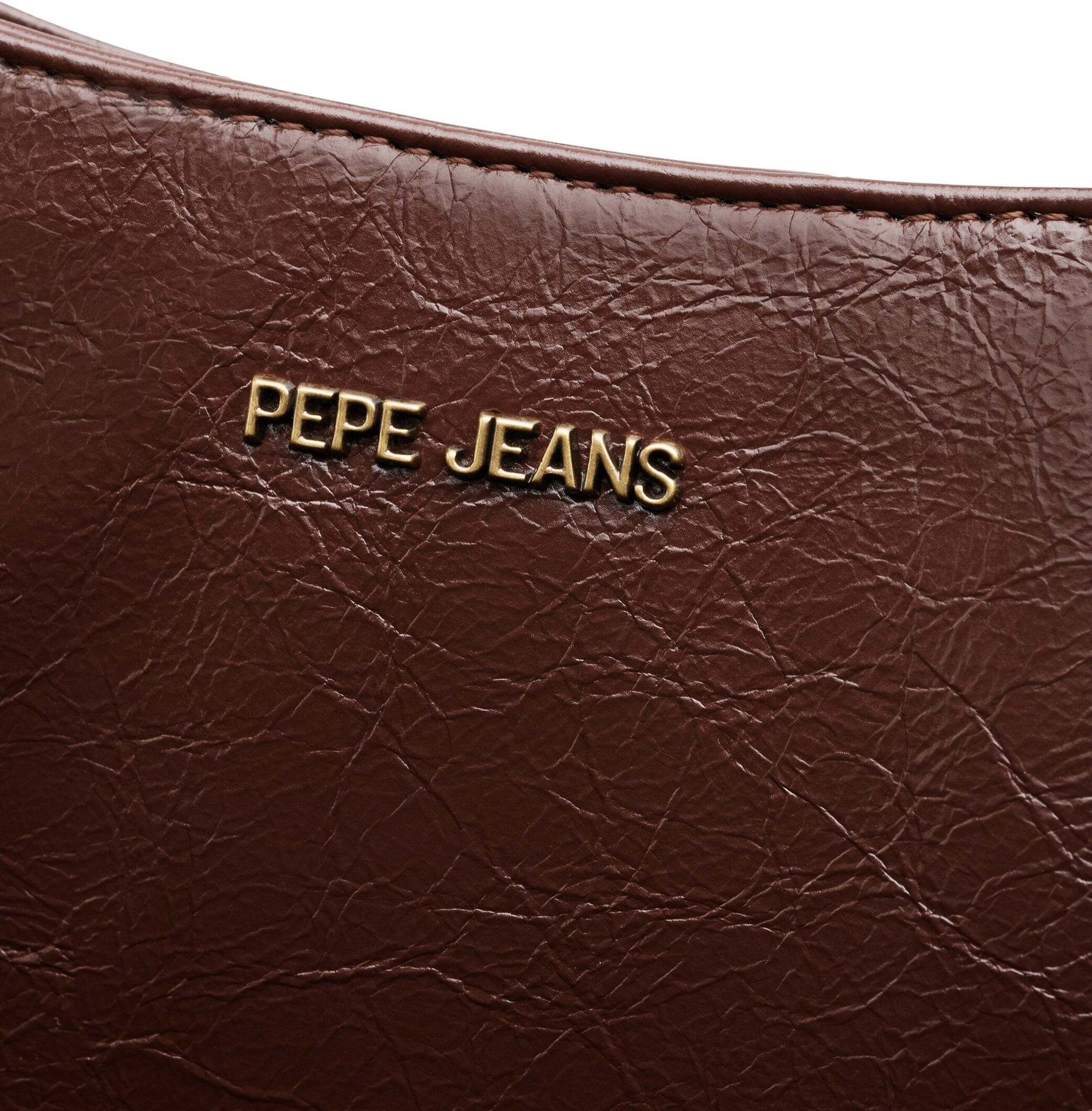Umhängetasche PEPE JEANS "crossbody bag IANNA", Damen, Gr. onesize, braun, 100% Polyurethan, Taschen Umhängetasche
