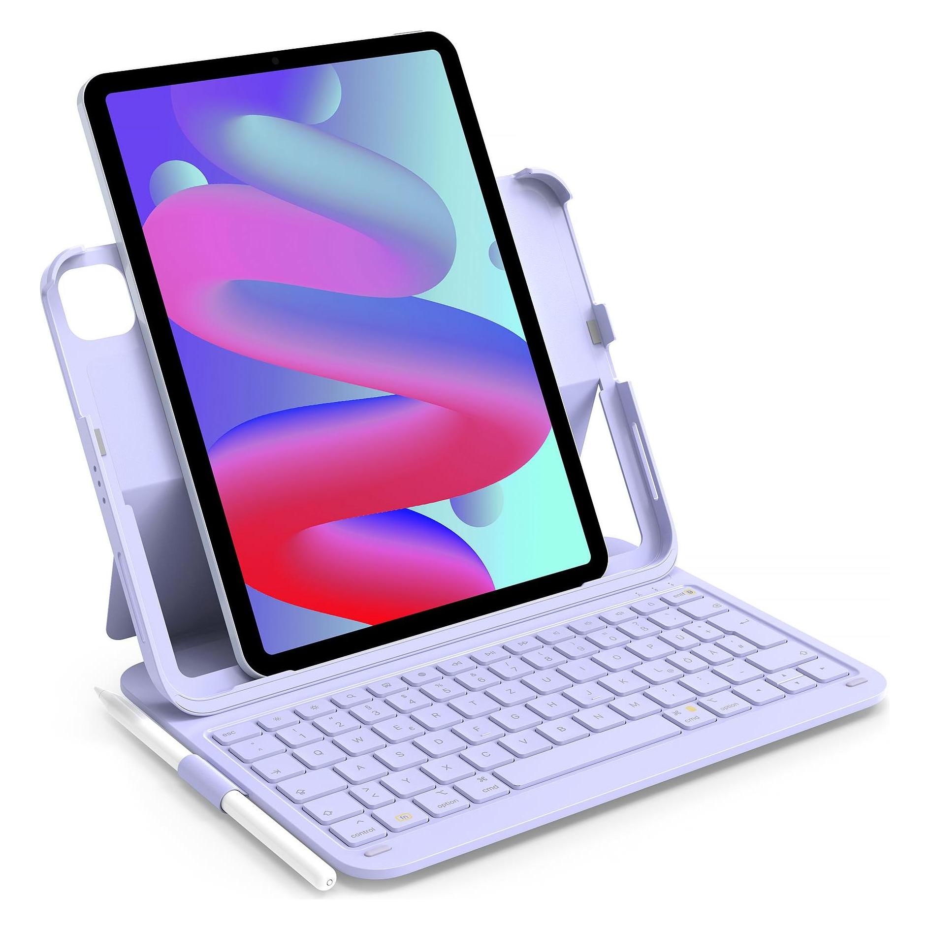 Inateck Keyboard iPad 2007 purple (BK2007 purple) (DE, Apple iPad Air 2020, Apple iPad Air 2022) (BK2007_PURPLE)