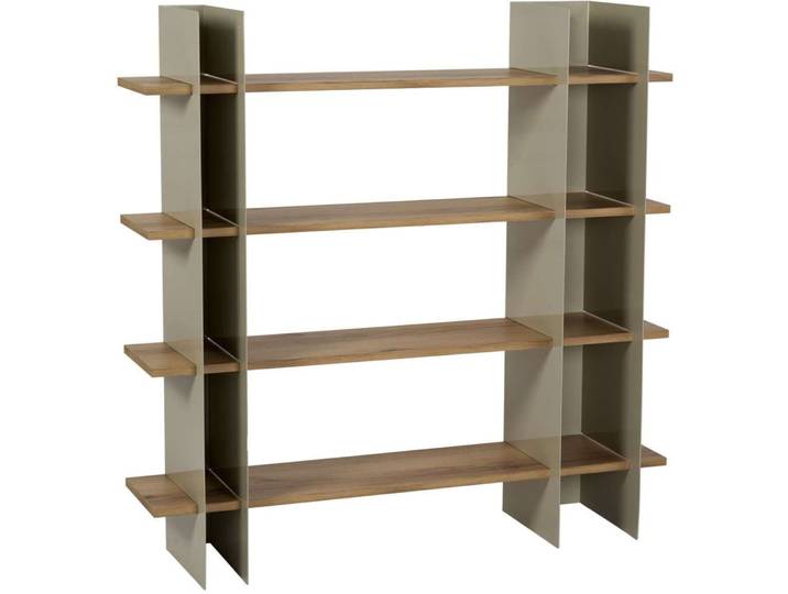 Bücherregal Georis Taupe MDF B 120 H 120 cm - Bücherregal