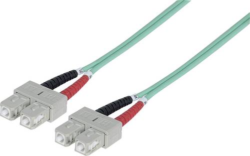 Intellinet 750837 Glasfaser LWL Anschlusskabel 2.00 m Türkis [1x SC-Stecker - 1x SC-Stecker] 50/125 µ Multimode OM3