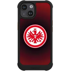Nivocase Hülle für Apple iPhone 15 Stossfeste Handyhülle NIVOmax Case Schwarz Eintracht Frankfurt (Apple iPhone 15), Smartphone Hülle, Schwarz