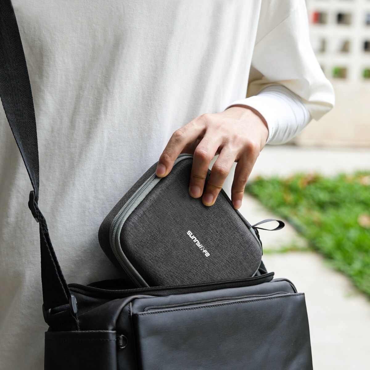 INF Sac de rangement tout-en-un compatible avec DJI Pocket 4/3 - Étui protecteur doublé suède pour accessoires de cardan et