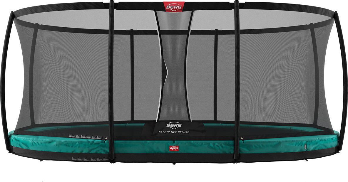 Berg Grand Champion Trampolin InGround, Sicherheitsnetz Deluxe 350 cm Grün
