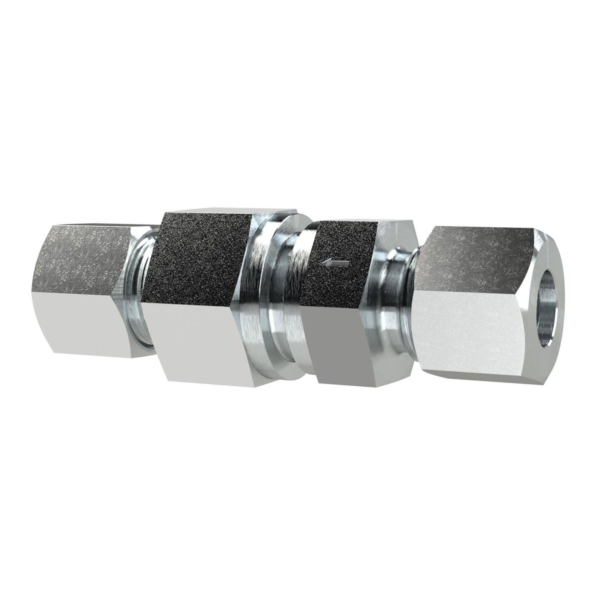 Riegler Rückschlagventil, Rohr-AÃ˜ 6mm, PN max. 250, Stahl verzinkt (RSV6LST)