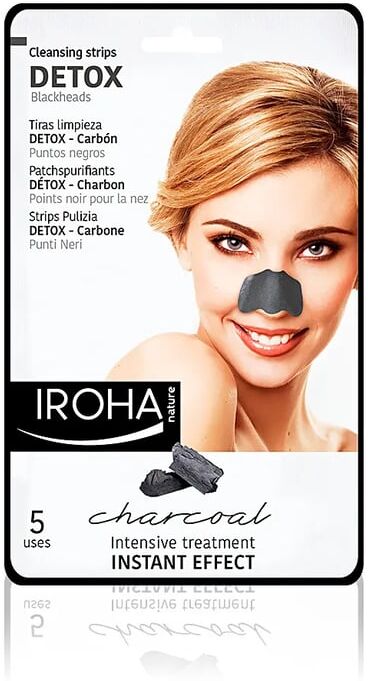 Iroha Nature Detox Charcoal Black Nose Strips 5 uds