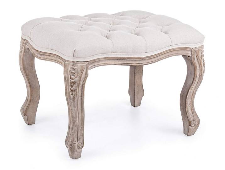 Feeling4Home Sitzhocker Diva mit Stoff-Bezug, Natur