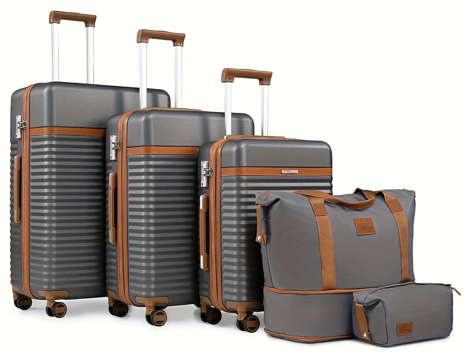 Koffer-Set - Reisekoffer - Gepäck - Spinner-Koffer - Handgepäck - 50/60/70 cm (entspricht ungefähr 20/24/28 Zoll) - Grau - Hartschalenkoffer aus ABS