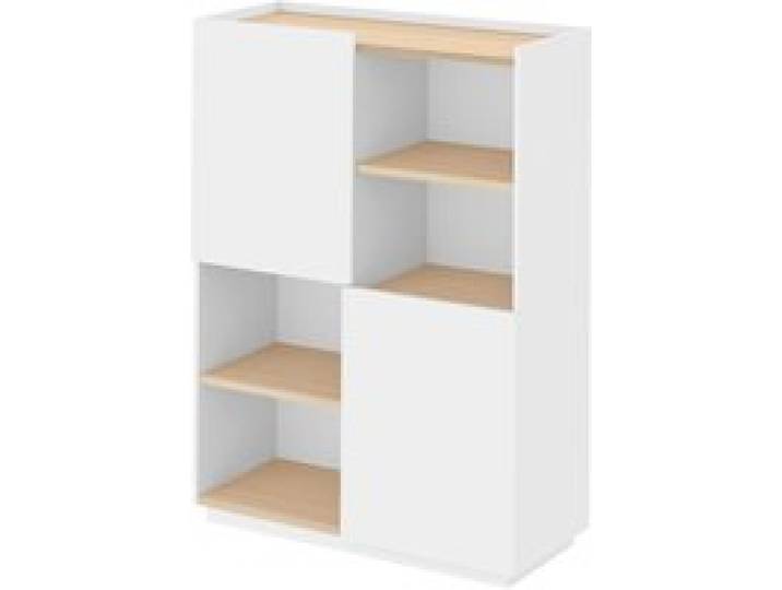 Buffet haut bois clair et blanc Nina