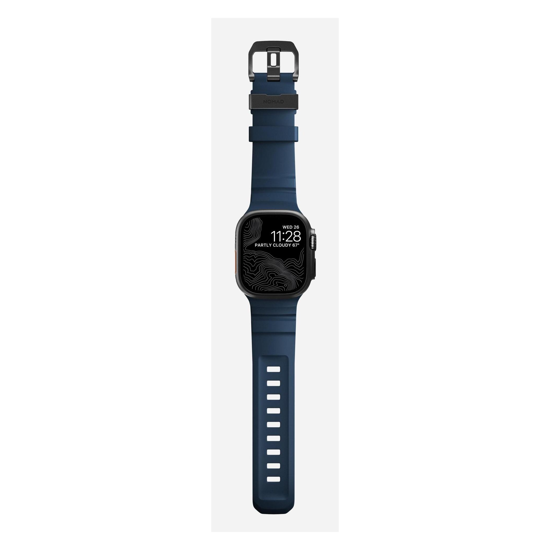 Nomad Rocky Point Band 42/44/45mm Atlantic (24 mm, Kautschuk, Kunststoff) (NM014827858)